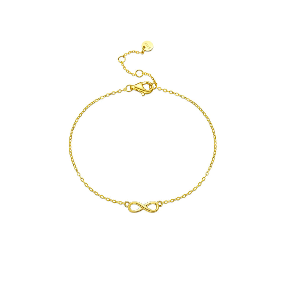 925 Sterling Silver Gold Best Friend Charm Chain Bracelet Women Plain Luxury Jewelry New 2021 Wedding Gift Solvana