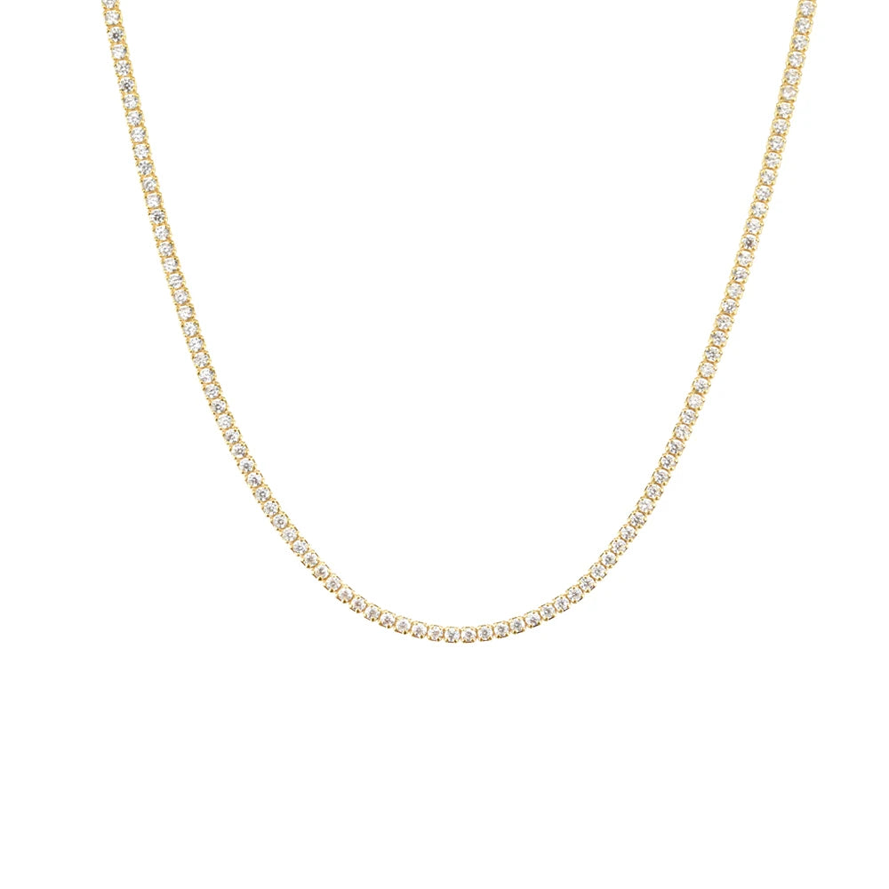 Lustre Edge Tennis Necklace