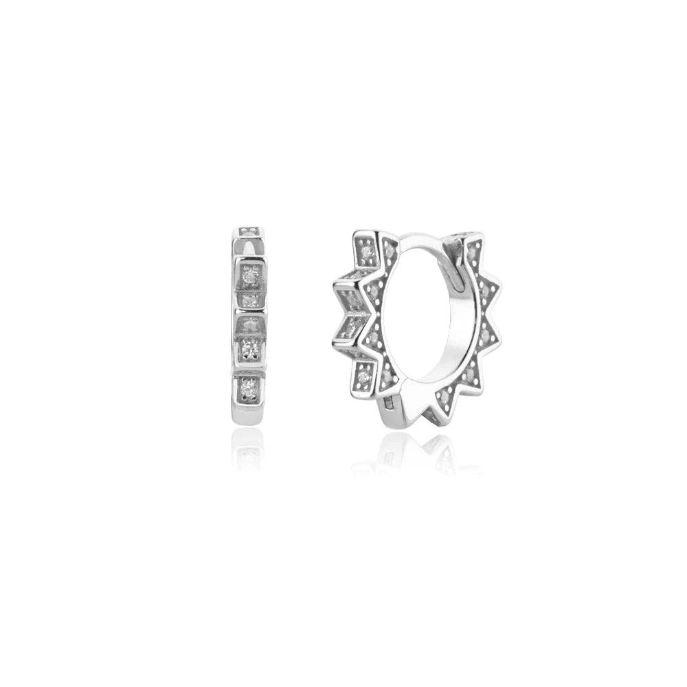 Luxe Spike Huggie Hoops