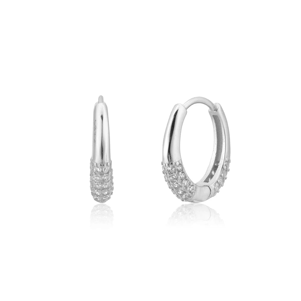 Luxe Pave Circle Hoops