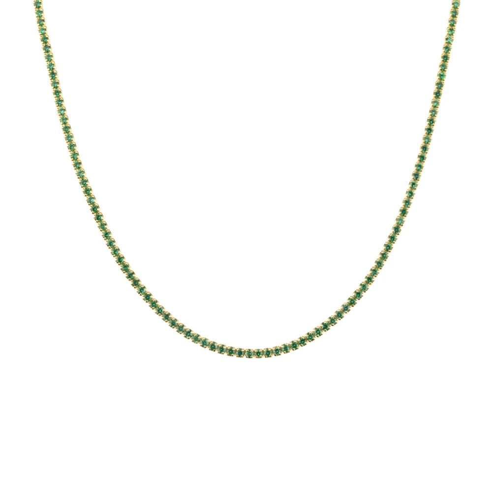 Lustre Edge Tennis Necklace