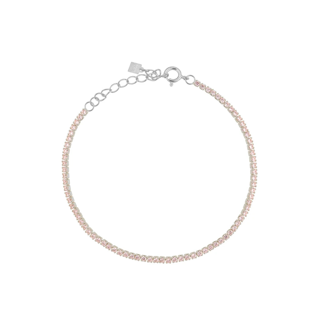 Lustre Edge Tennis Necklace