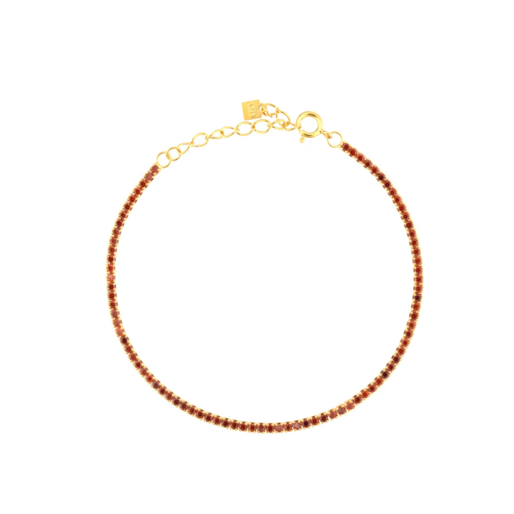 Lustre Edge Tennis Necklace
