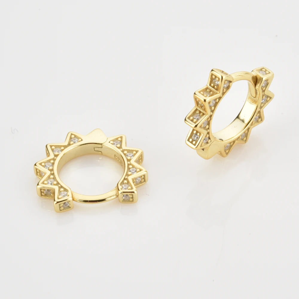 Luxe Spike Huggie Hoops