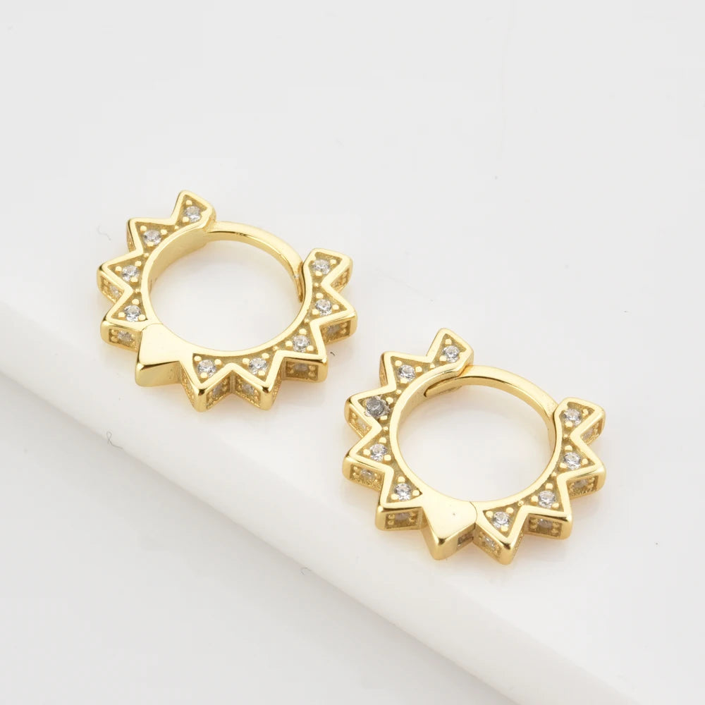 Luxe Spike Huggie Hoops