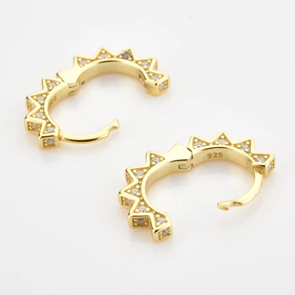 Luxe Spike Huggie Hoops
