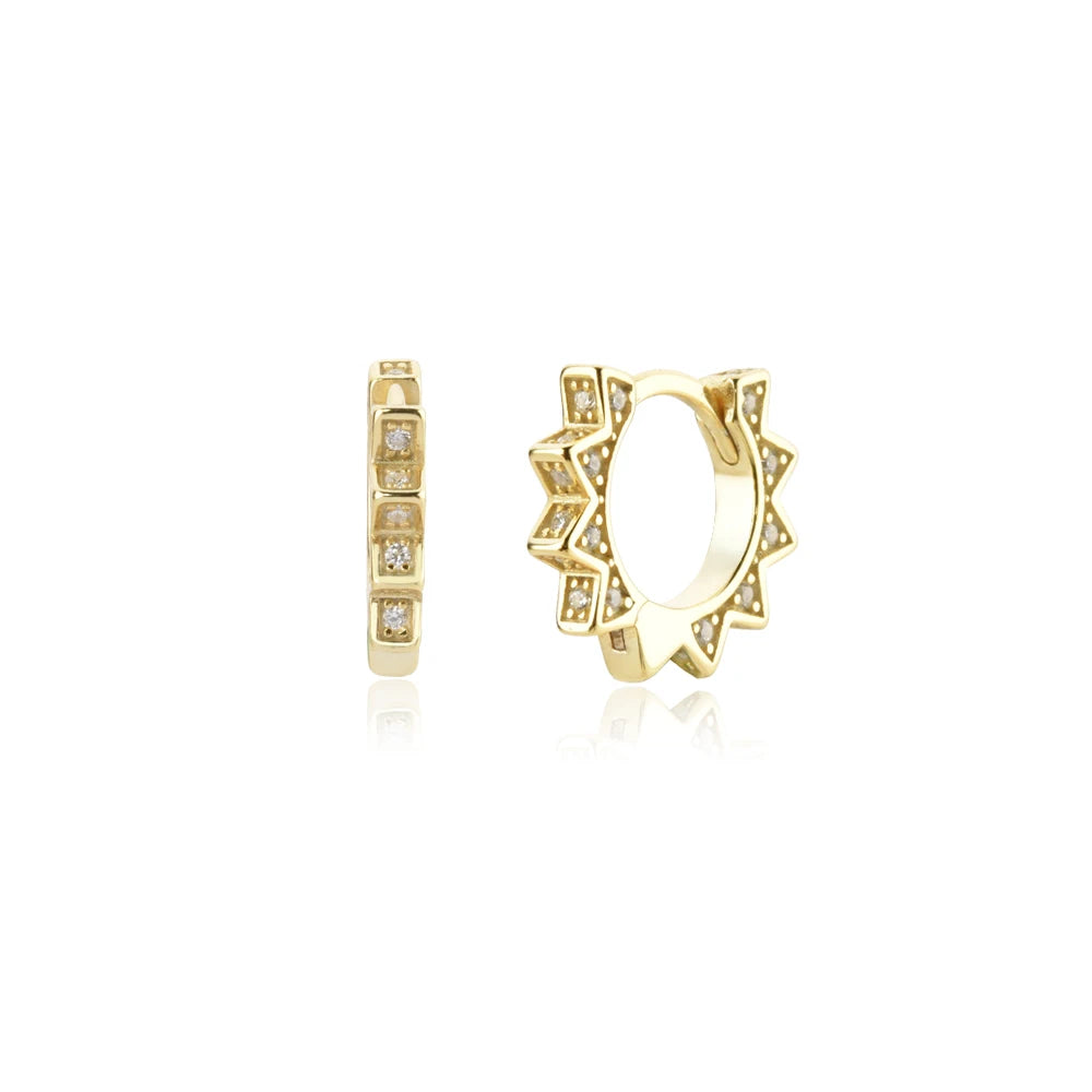 Luxe Spike Huggie Hoops