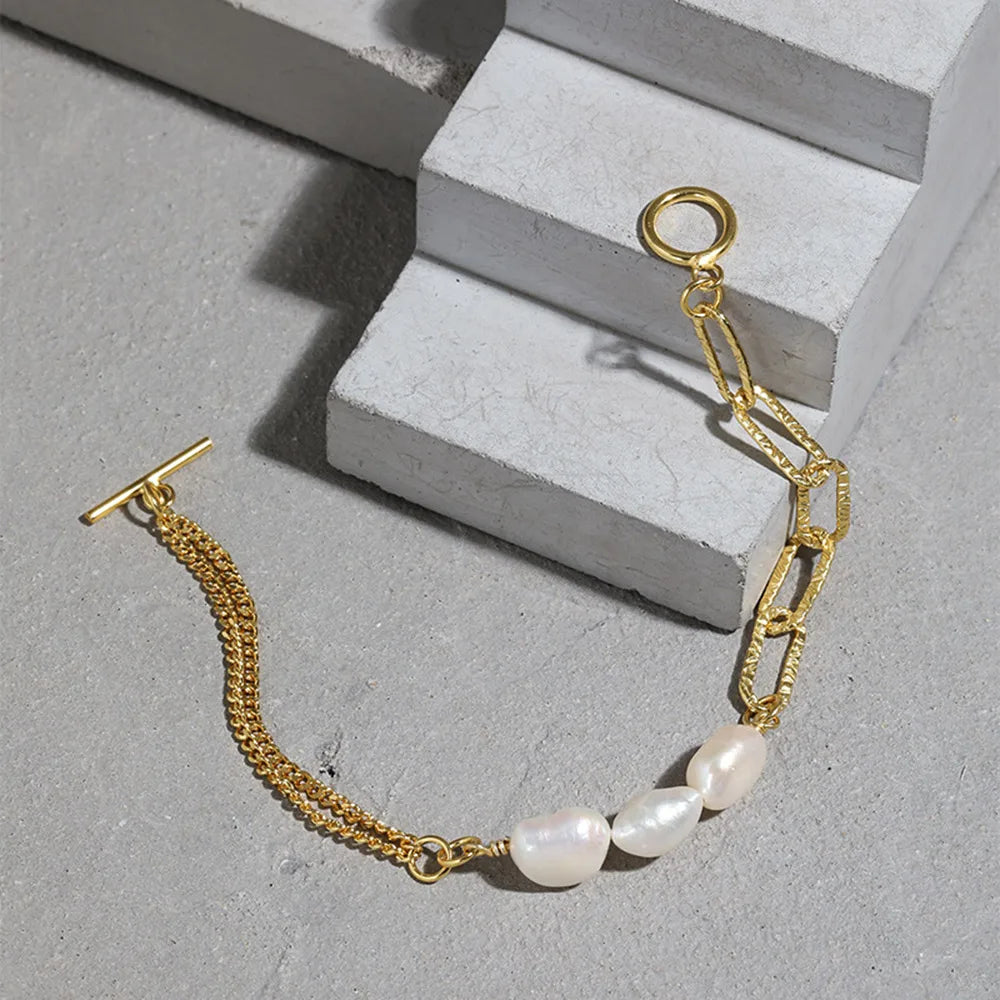 Celestial Pearl Charm Bracelet