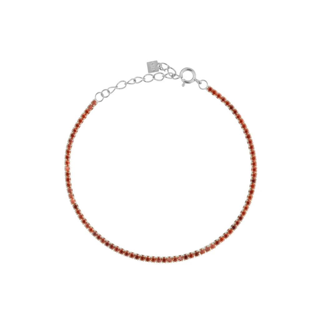 Lustre Edge Tennis Necklace