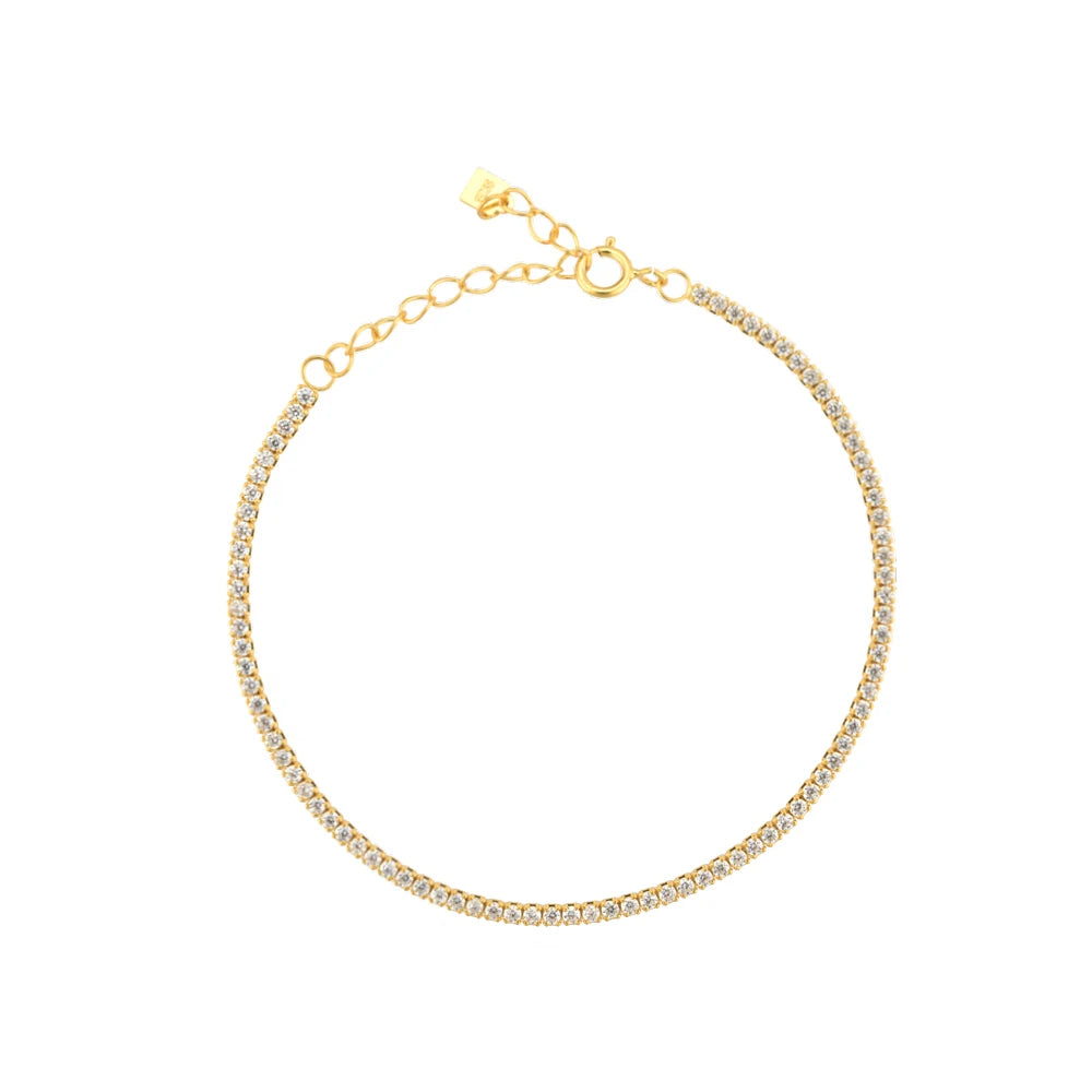 Lustre Edge Tennis Necklace
