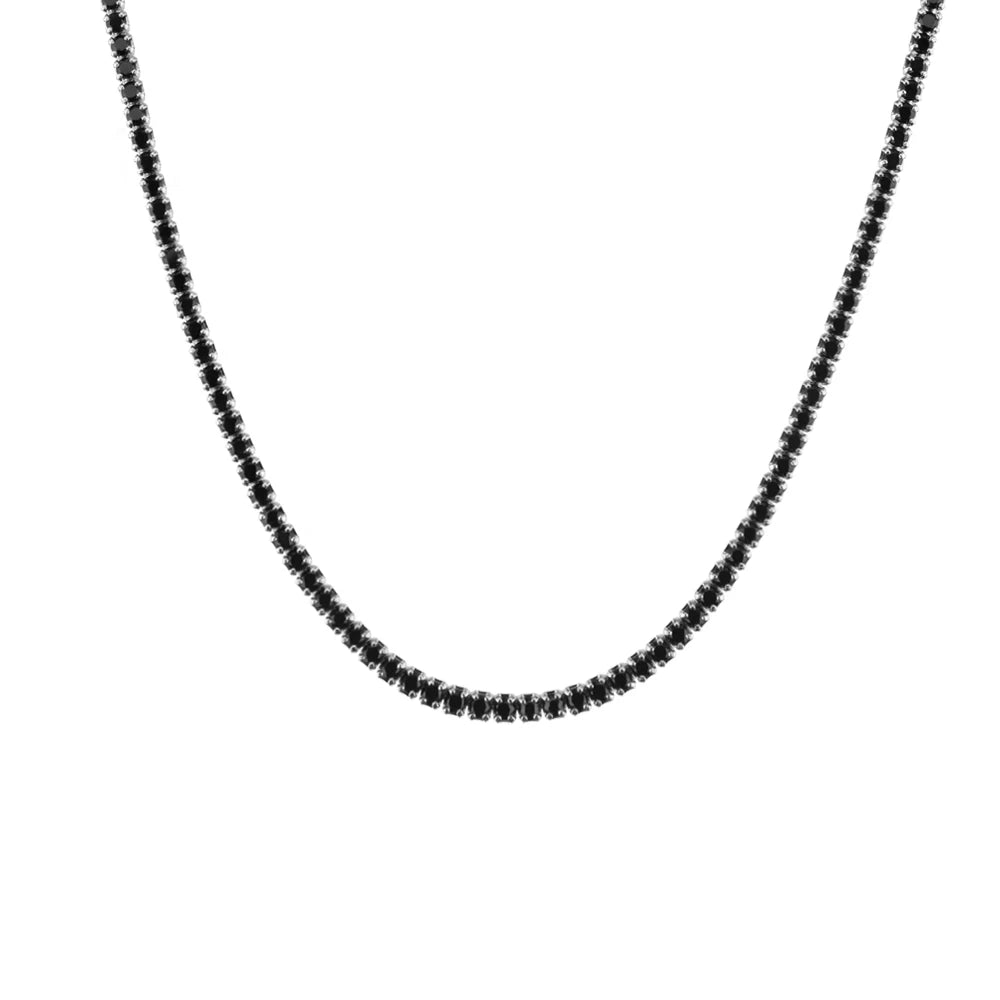 Lustre Edge Tennis Necklace