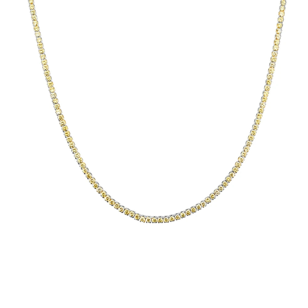 Lustre Edge Tennis Necklace