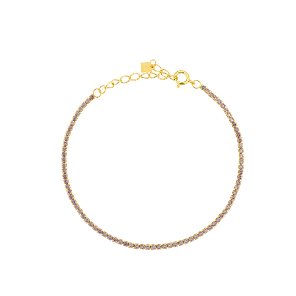 Lustre Edge Tennis Necklace