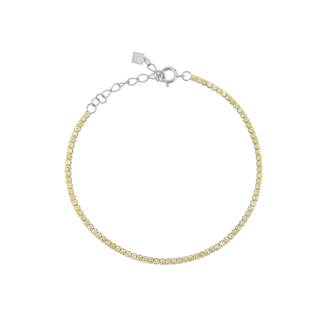 Lustre Edge Tennis Necklace