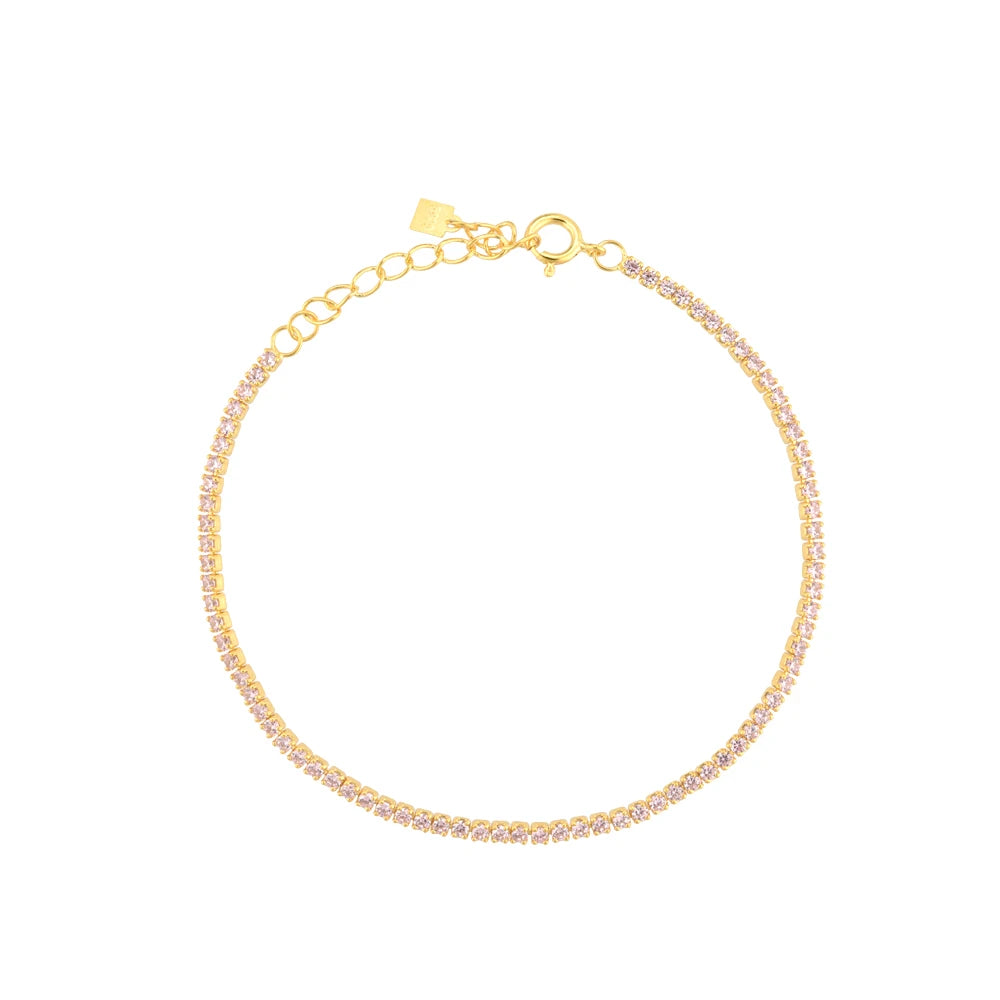 Lustre Edge Tennis Necklace