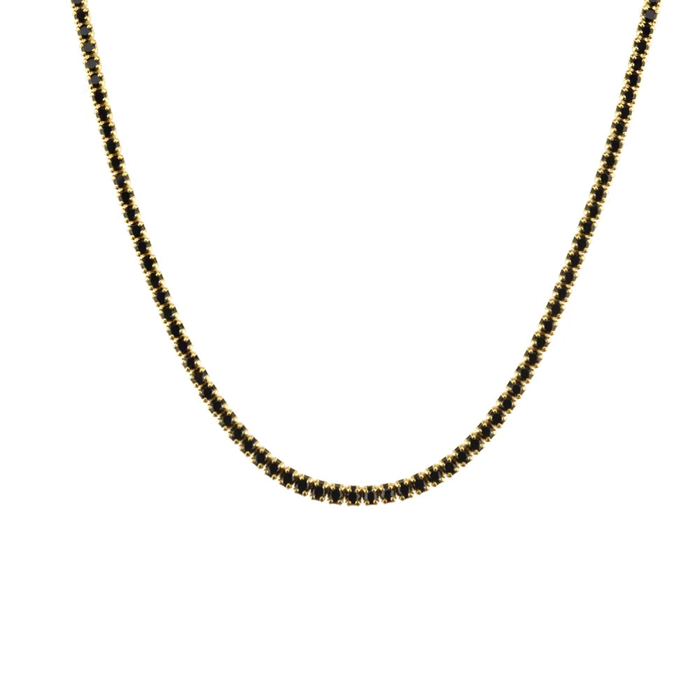 Lustre Edge Tennis Necklace