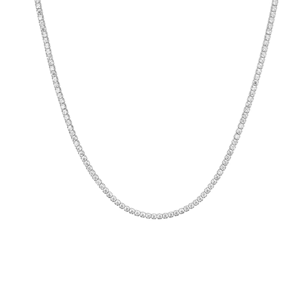 Lustre Edge Tennis Necklace