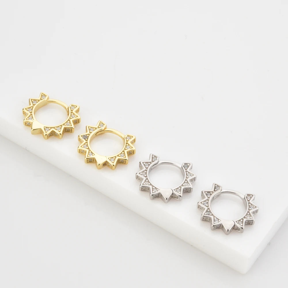 Luxe Spike Huggie Hoops