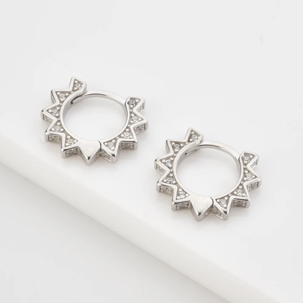 Luxe Spike Huggie Hoops