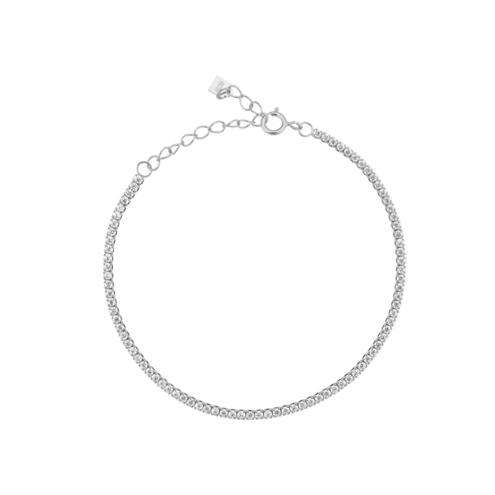 Lustre Edge Tennis Necklace
