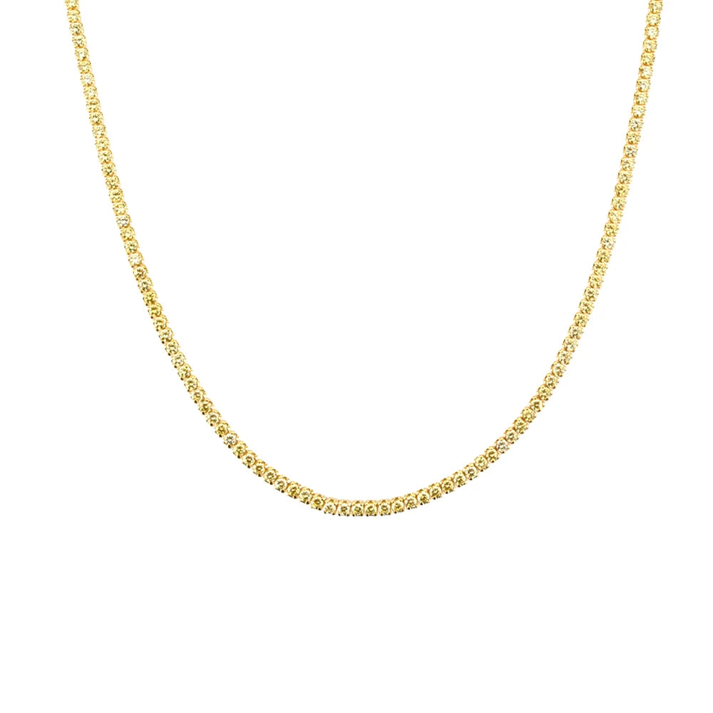 Lustre Edge Tennis Necklace