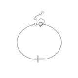 925 Sterling Silver Cross Pendant CZ Zircon Bracelet Chain 2024 Classical New Luxury Fine Gift Jewelry for Women Solvana