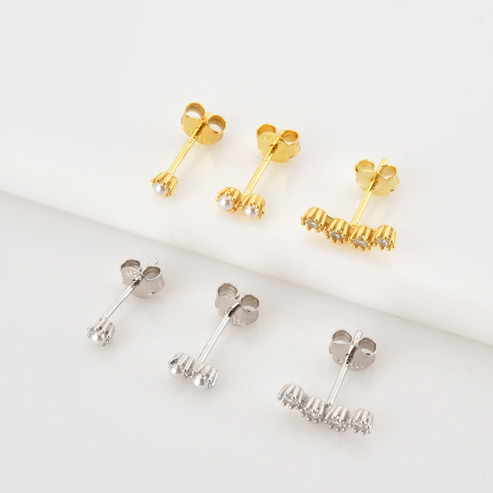 White Tide 3-Piece Stud Earring Set