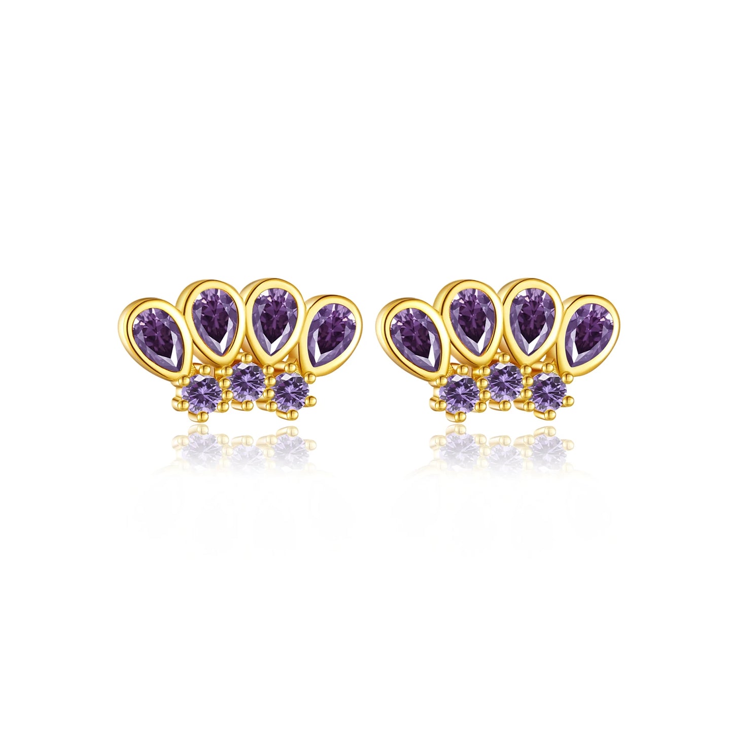 Amethyst Glow Studs
