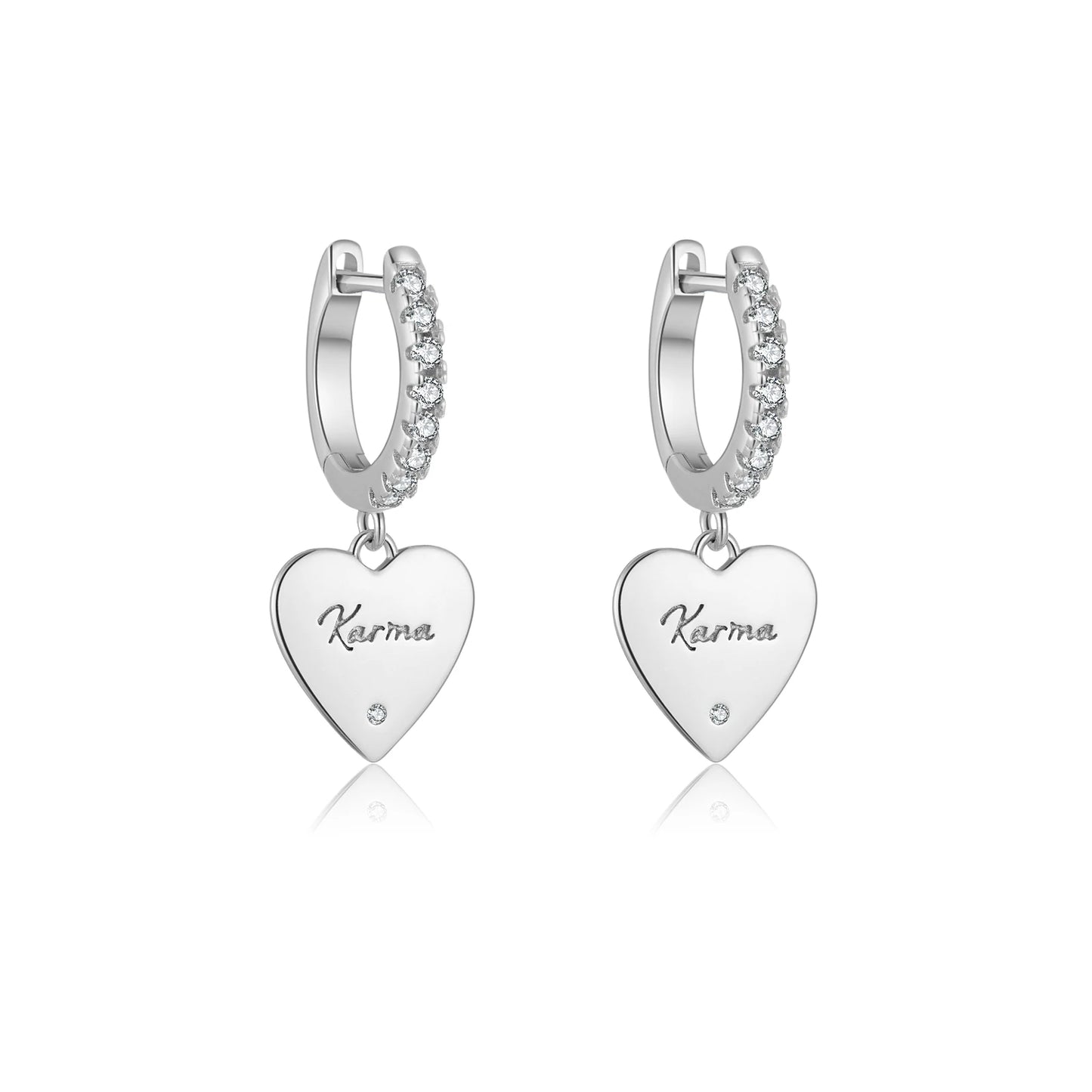 Karma Love Heart Hoops