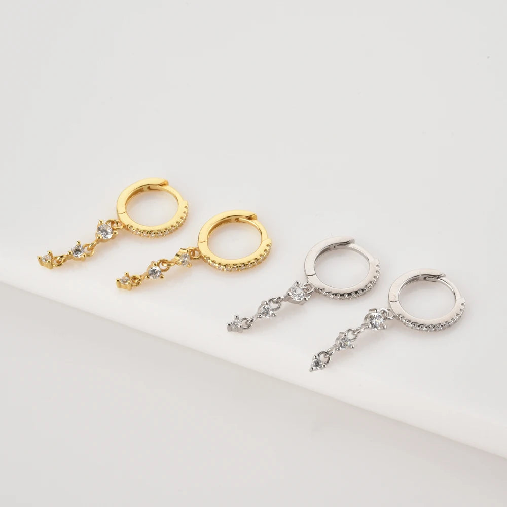 Trio Spark Drop Earrings