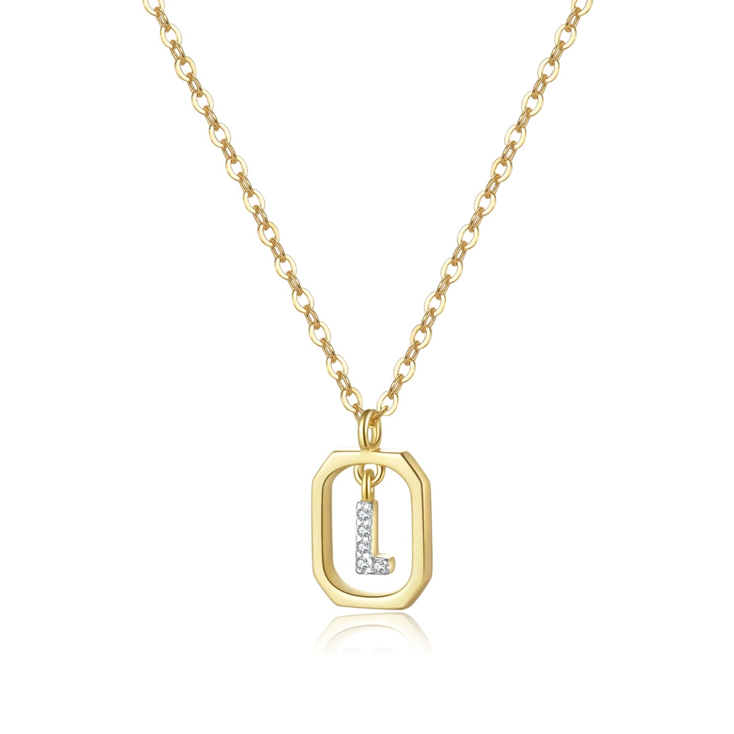Golden Initial Monogram Necklace