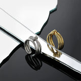 925 Sterling Silver Gold Cross Ring Resizable Women Adjustable Twist Luxury Fine Jewelry 2023 Rock Punk Jewels Solvana