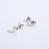 925 Sterling Silver Gold  Heart Stud Solid Love Heart Stud Earring Clips Piercing Pendiente Fine Jewelry Solvana