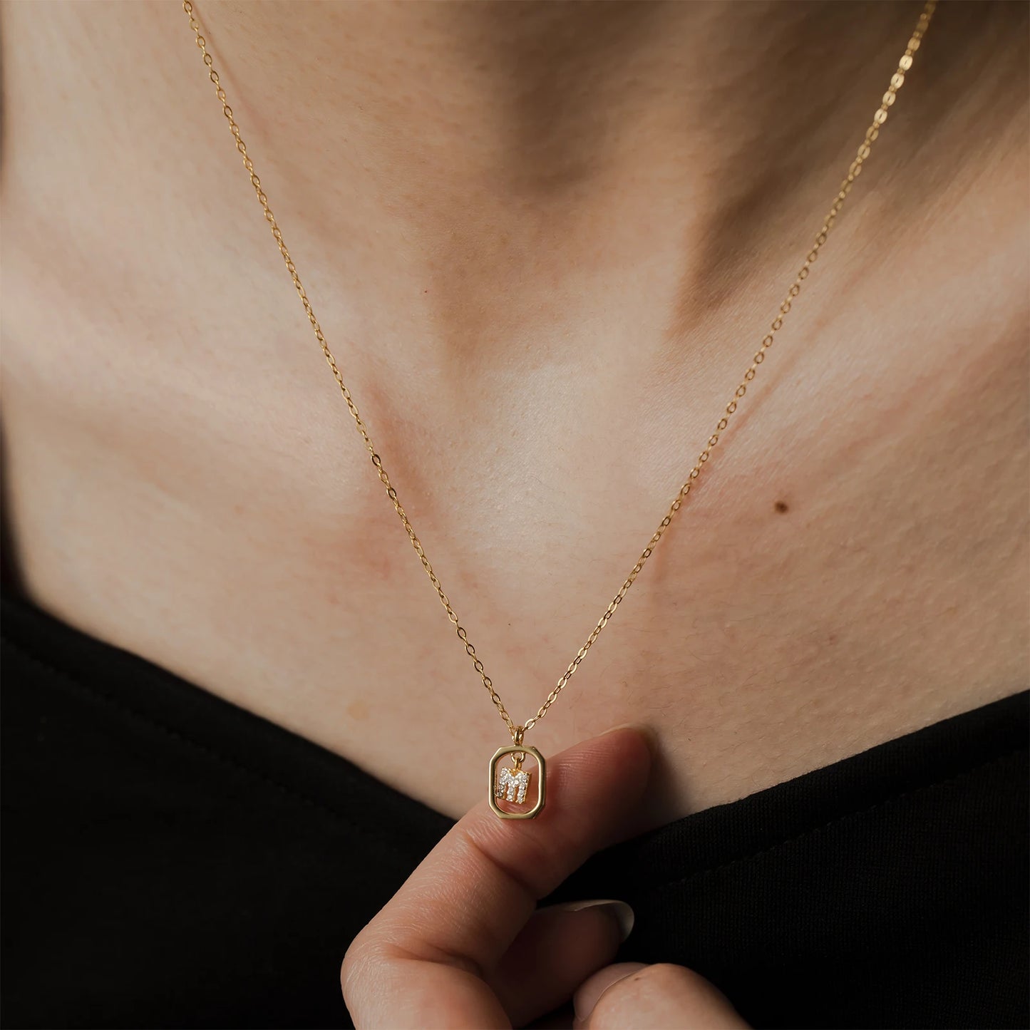 Golden Initial Monogram Necklace