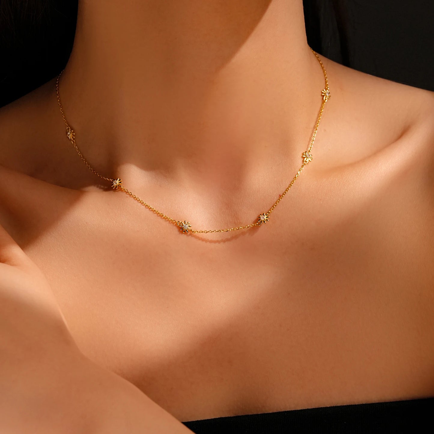 Blossom Charm CZ Choker