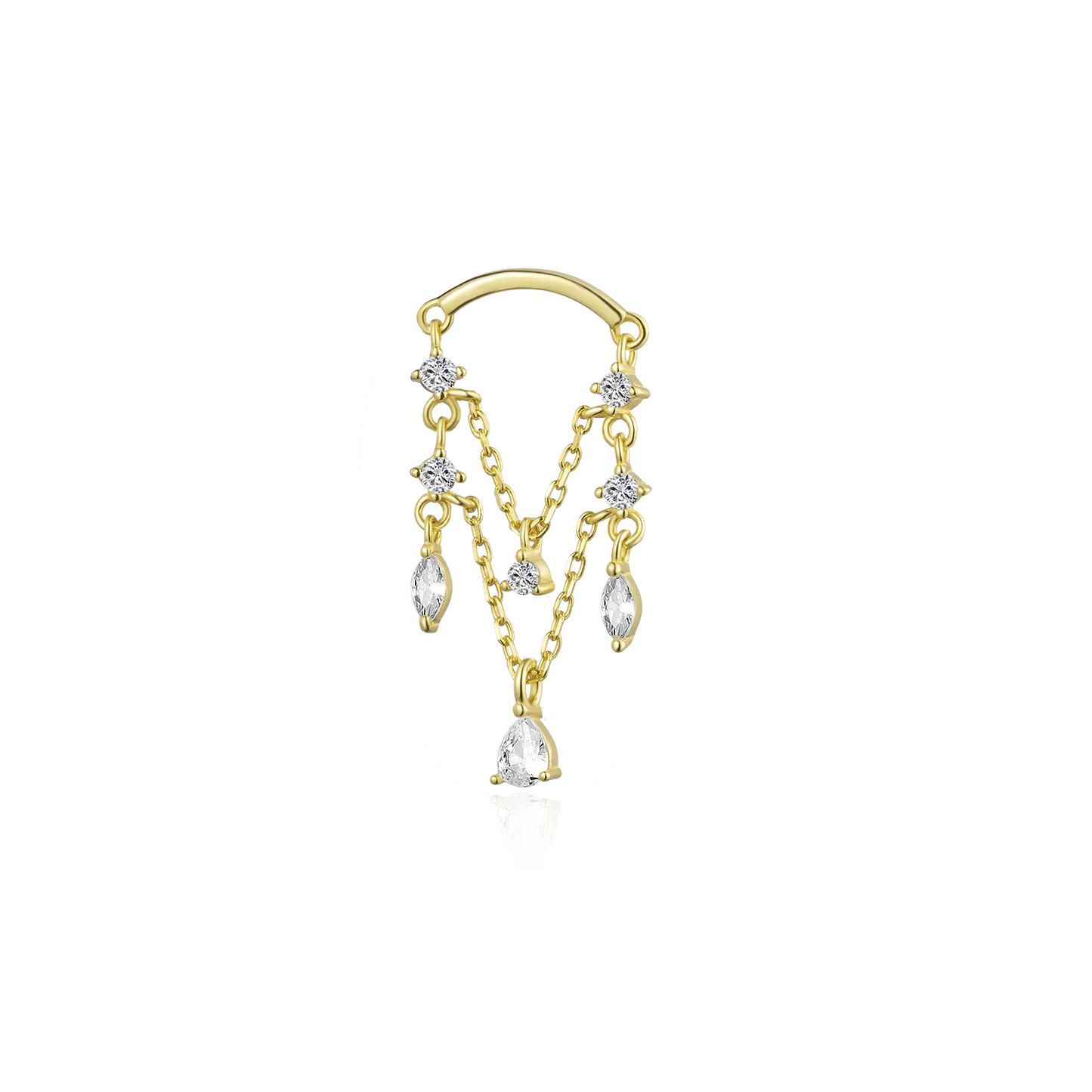 The Golden Drop Stud Earrings