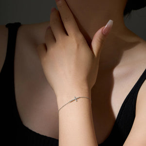 925 Sterling Silver Cross Pendant CZ Zircon Bracelet Chain 2024 Classical New Luxury Fine Gift Jewelry for Women Solvana
