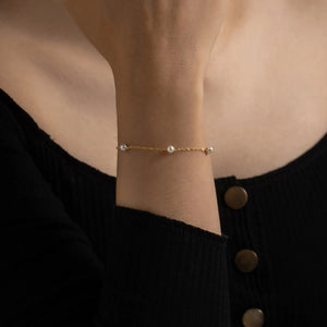 925 Sterling Silver Gold Handmade Pearl Charm Chain Bracelet Women 2025 Luxury Crystal Fine Jewels Wedding Gift Solvana