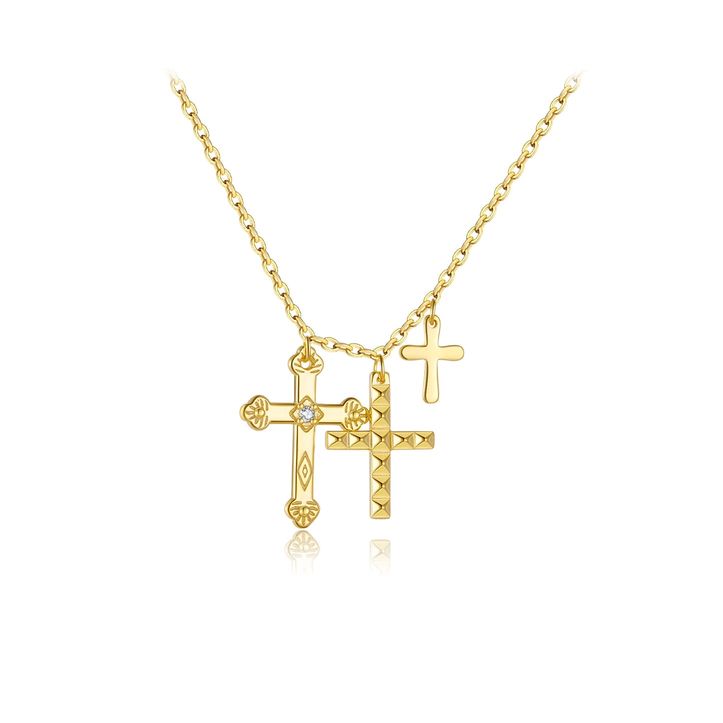 Trinity Cross Necklace