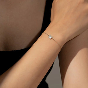 Women 925 Sterling Silver Clear Zircon Butterfly Chain Bracelet Graceful Luxury Fine 2024 Valentiens Birthday Jewelry Solvana