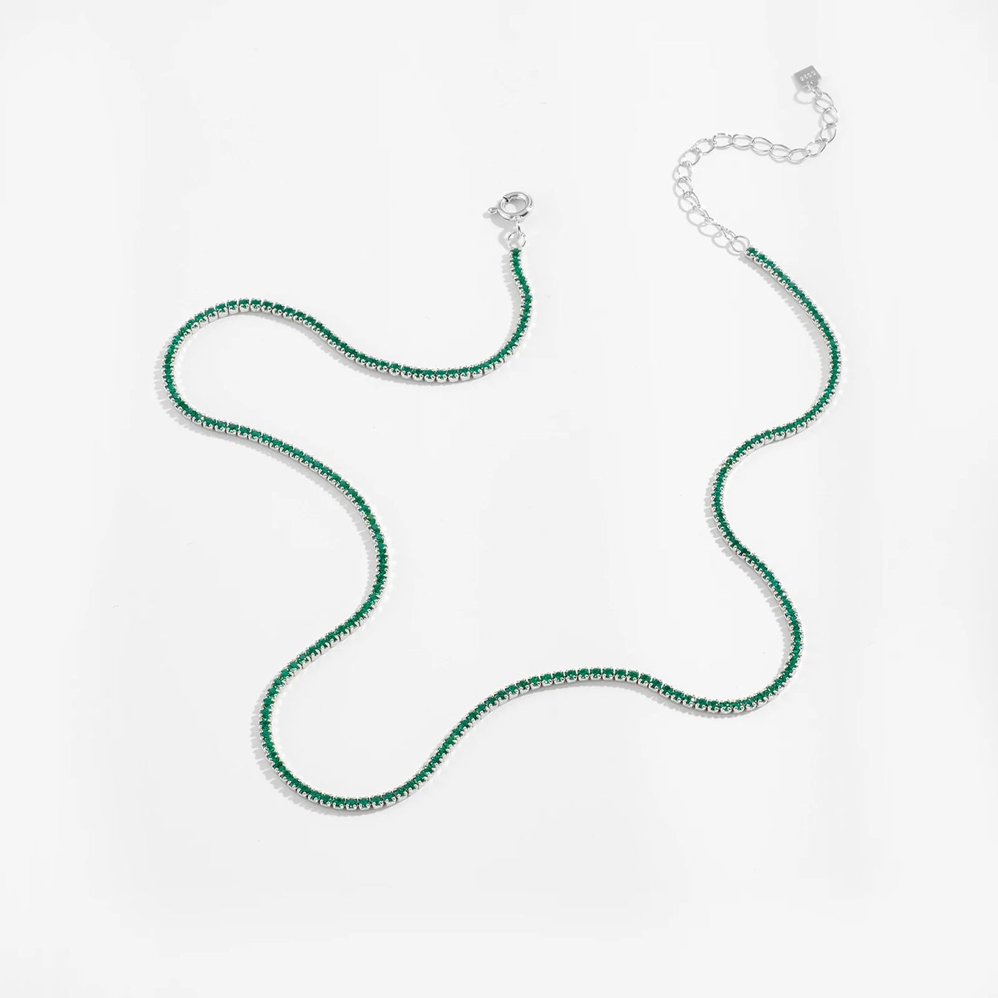Lustre Edge Tennis Necklace