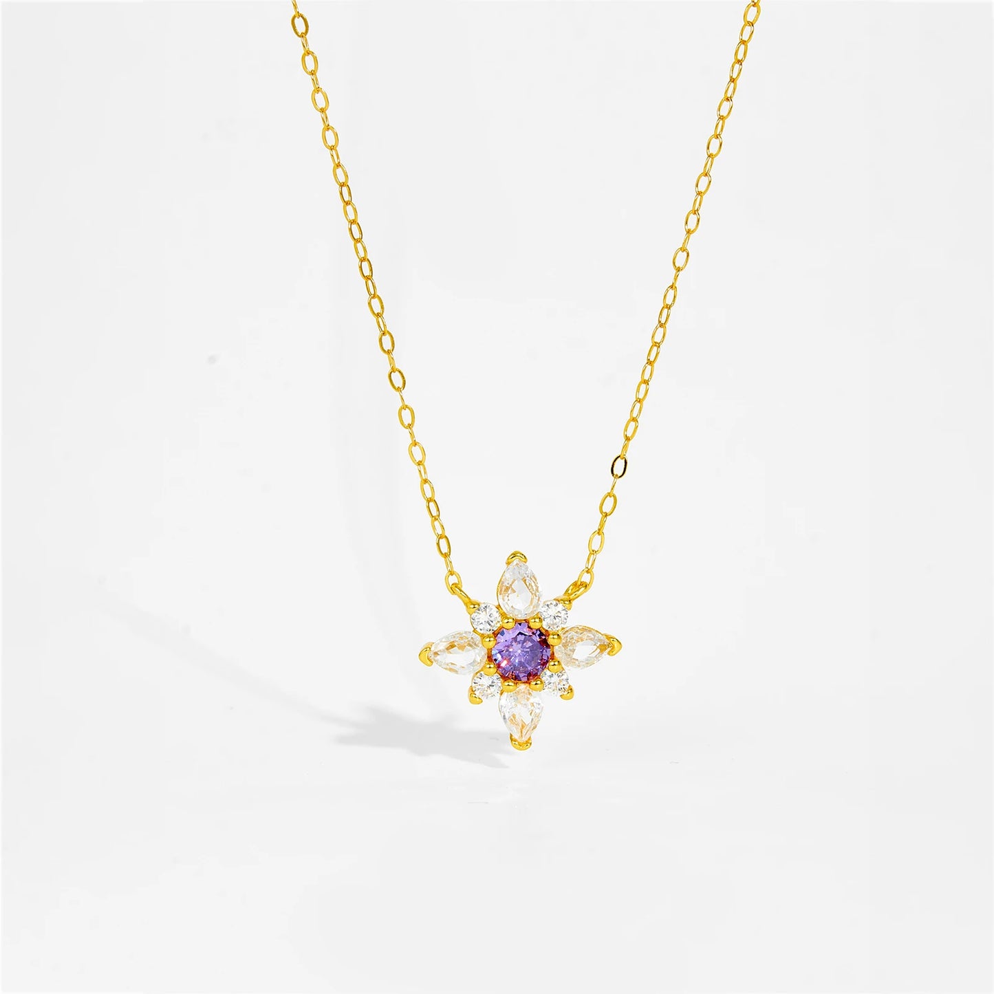 Amethyst Glow Drop Necklace