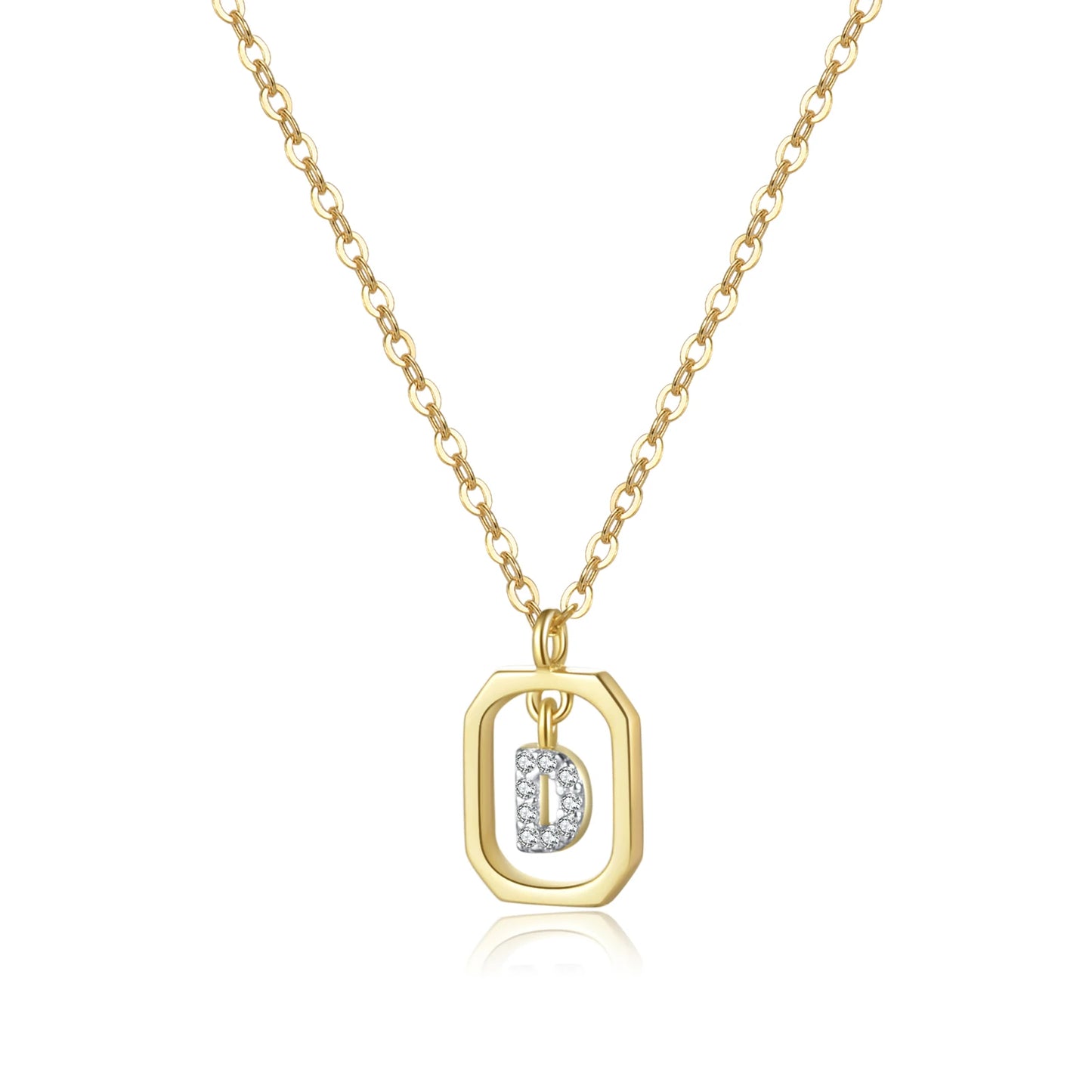 Golden Initial Monogram Necklace