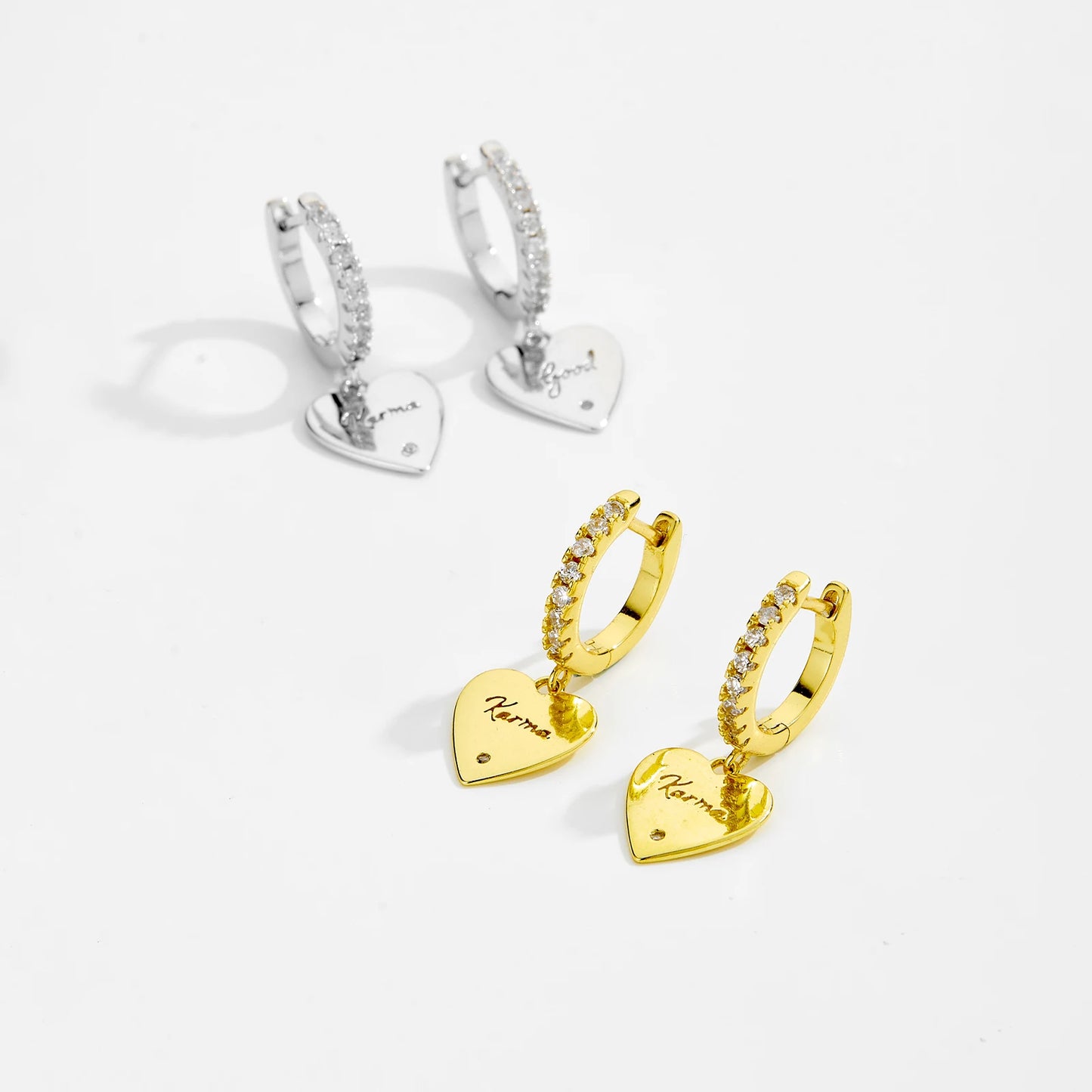 Karma Love Heart Hoops