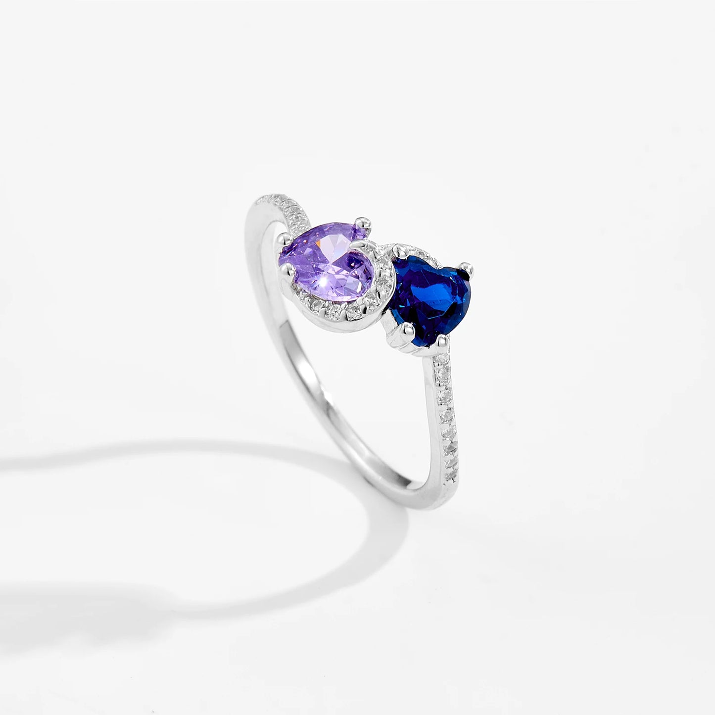 Radiant Two-Heart Promise Ring