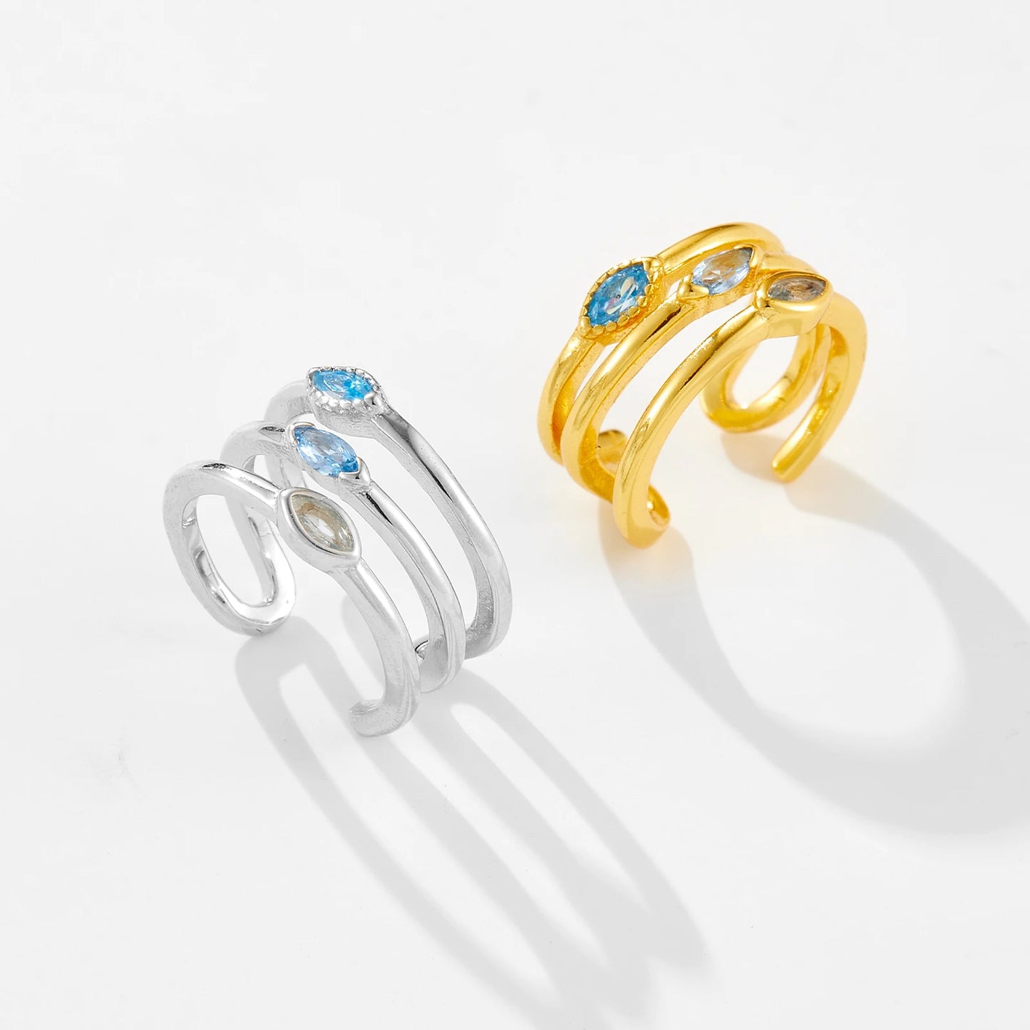 Azure Trio Ear Cuff
