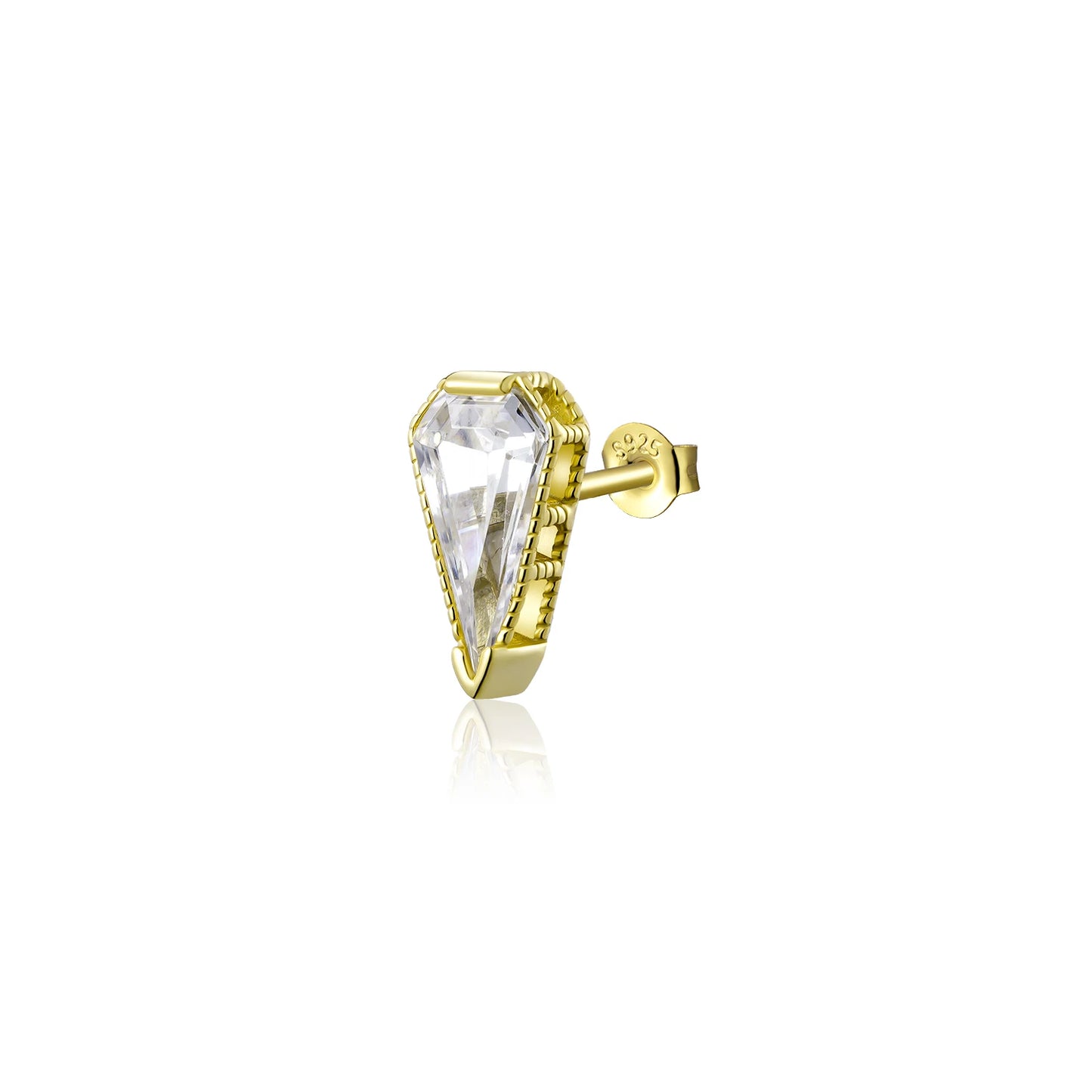 The Golden Drop Stud Earrings
