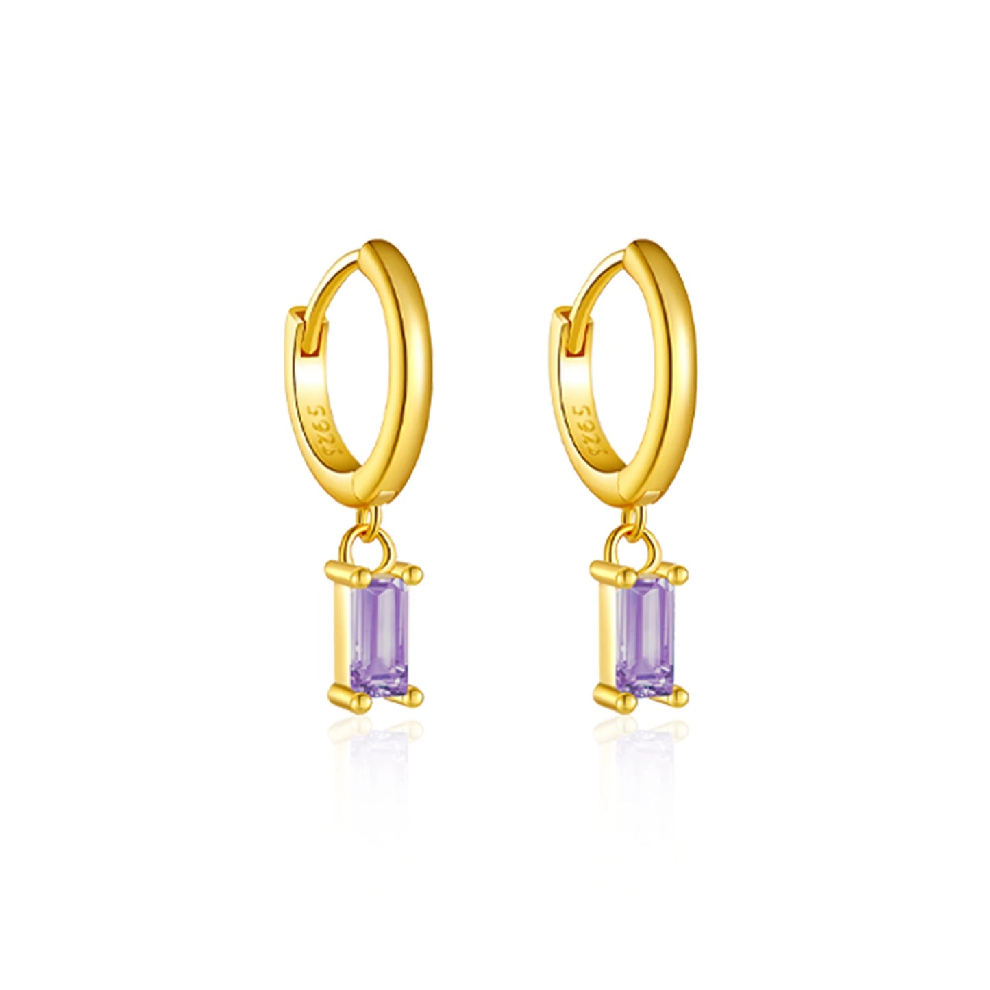Amethyst Glow Drop Earrings