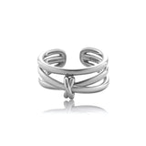 925 Sterling Silver Gold Cross Ring Resizable Women Adjustable Twist Luxury Fine Jewelry 2023 Rock Punk Jewels Solvana