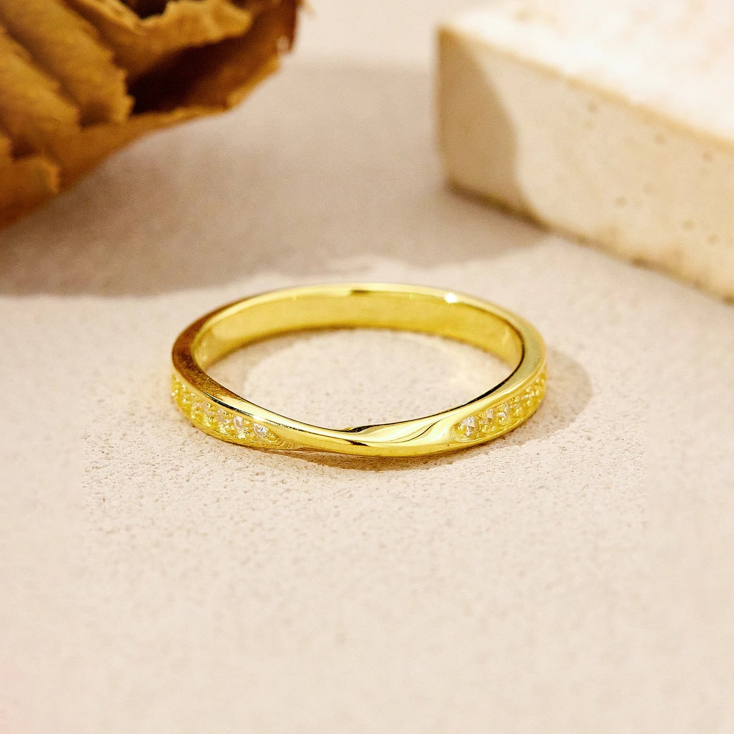 Golden Twist Ring